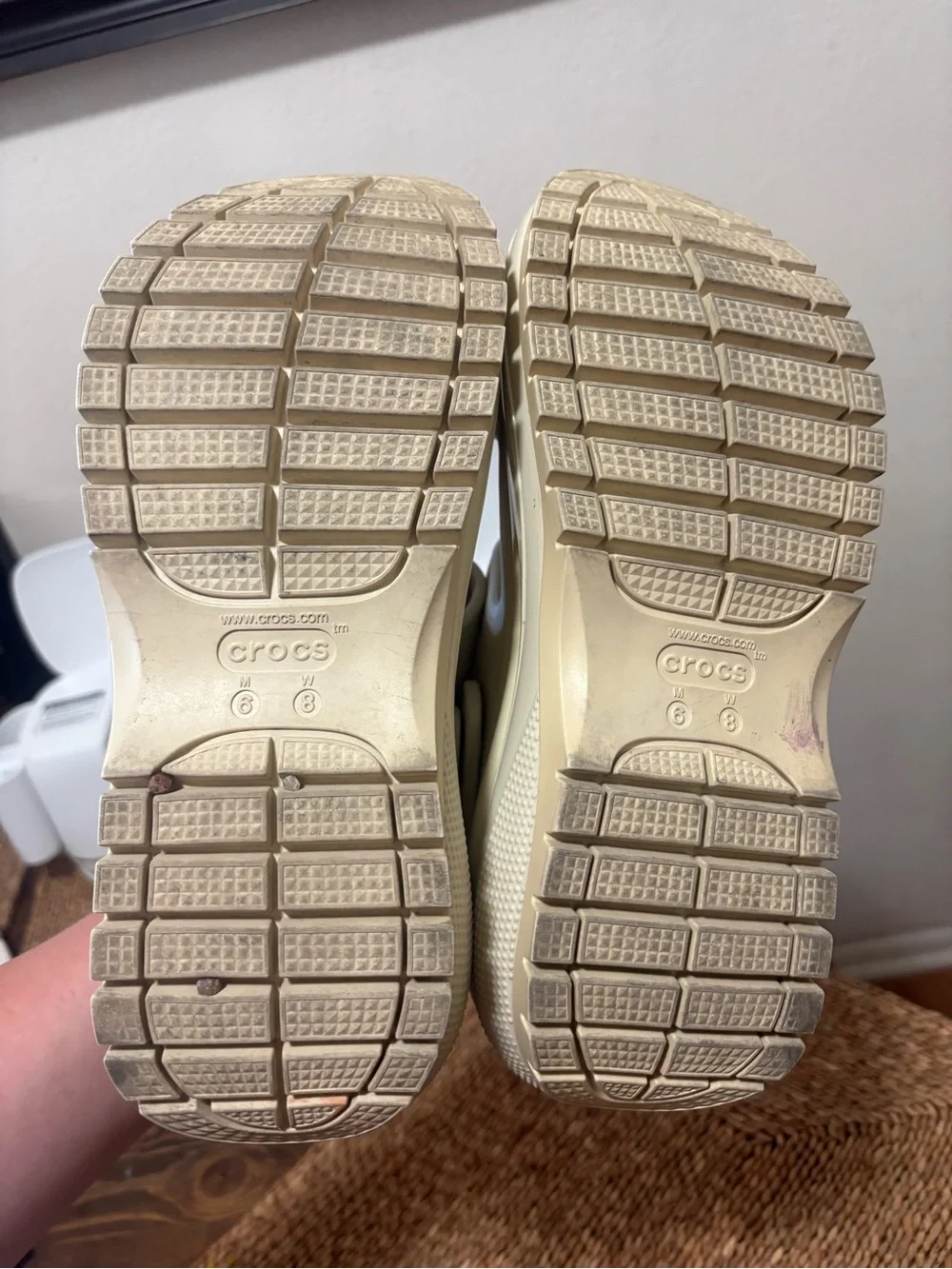 CROCS MEGA CRUSH SANDAL BONE RUBBER COMFORT SHOES SLIP ON CLOGS UNISEX M6 W8